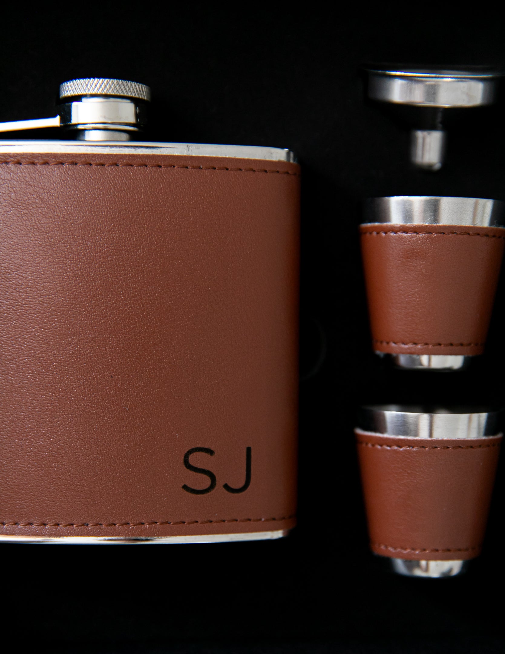 Monogram Flask Gift Set